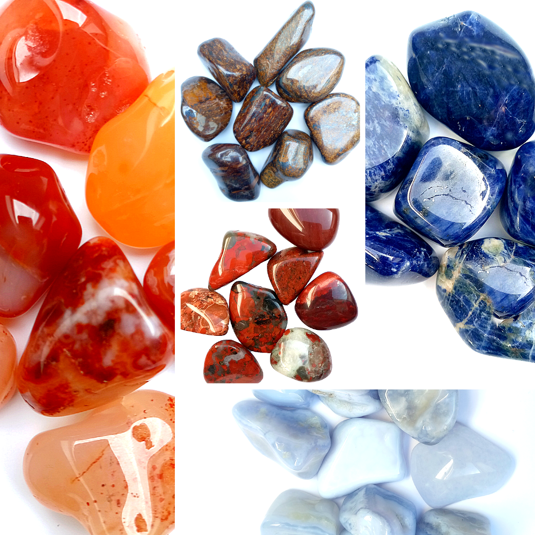 pierre de lithothérapie cornaline améthyste bronzite sodalite calcédoine jaspe agate pierre semi précieuse méditation