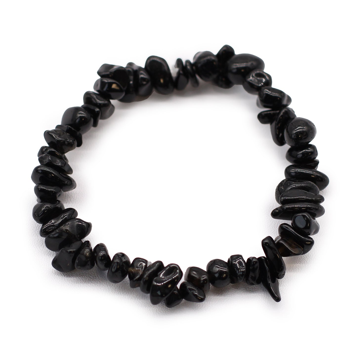 Bracelet éclats de pierres Agate Noire | Protection