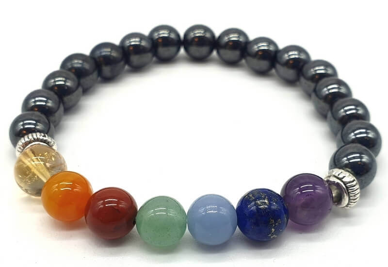 Bracelet | Hématite & 7 Chakras