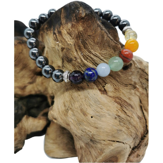 Bracelet | Hématite & 7 Chakras